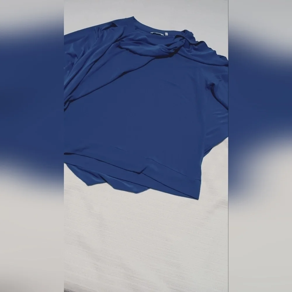 Soft Surroundings Madeline Tunic blue tunic V-neck, long sleeve Size PXL - Picture 5 of 11